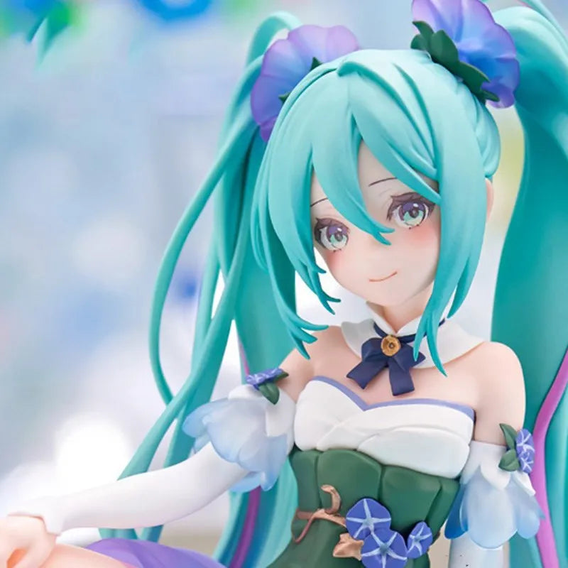 13cm Hatsune Miku Anime Figure Noodle Stopper Flower Fairy Miku Action Figure PVC Collection Model Ornament Toys Birthday Gifts