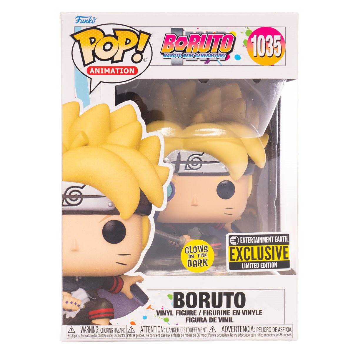 Funko Pop! Animation: Boruto with Marks Glow-in-The-Dark Entertainment Earth Exclusive - 