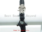 Antique Pirate Skull Paracord Beads, Paracord Survival Bracelet Beads, KeyChain Lanyard Making Findings, DIY Jewelry 15x21x11mm, sku#Y102