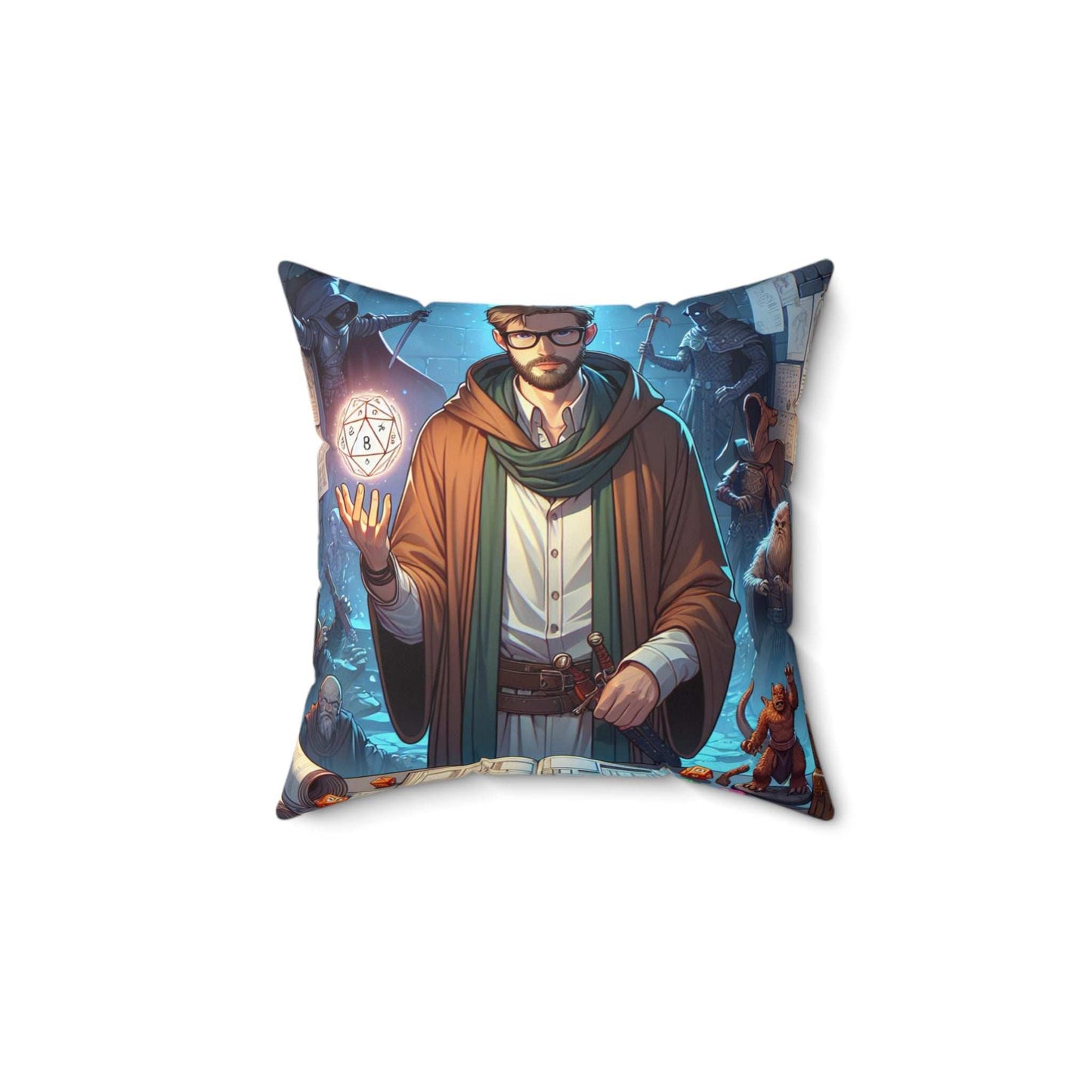 Dungeon Master Spun Polyester Square Pillow - 
