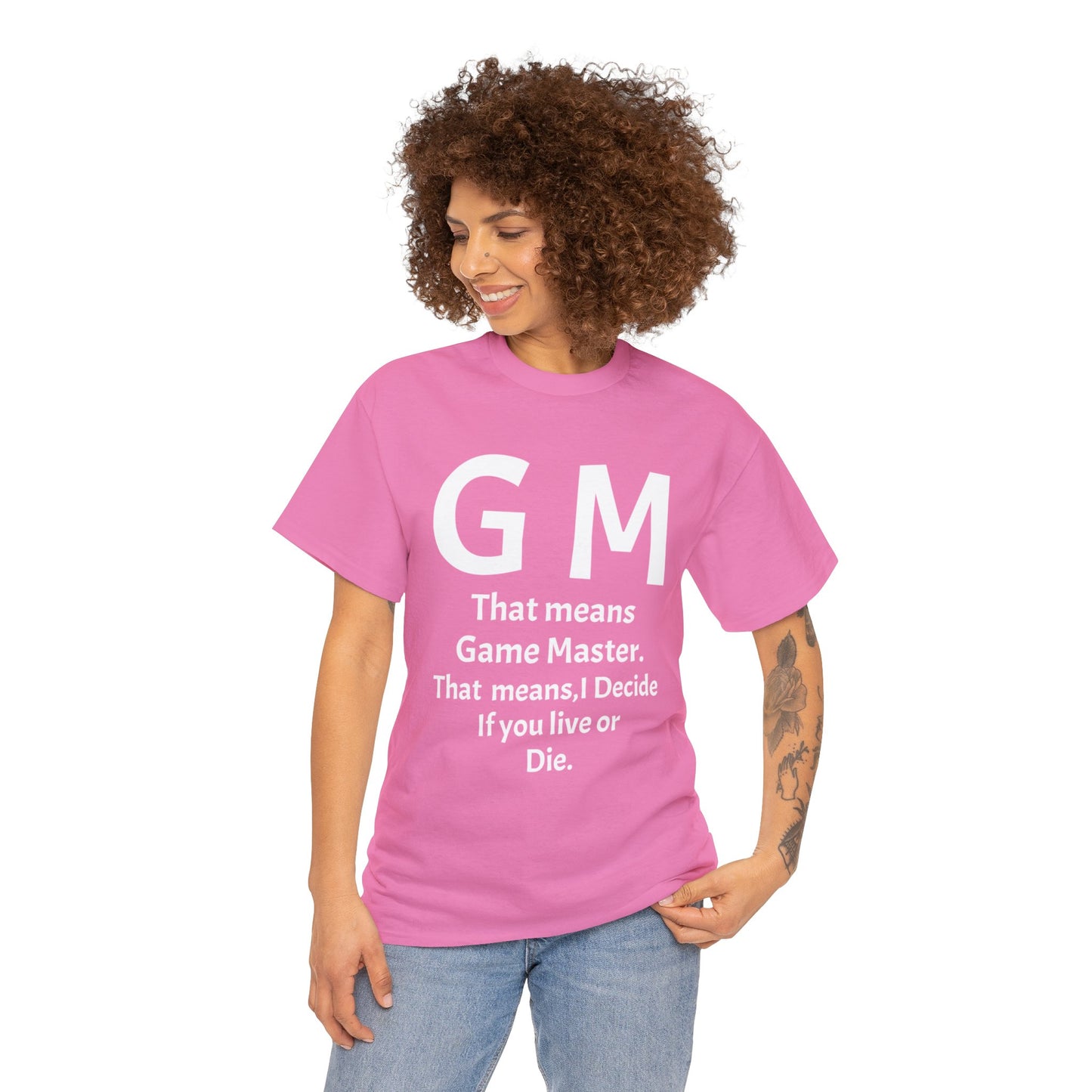 Game Master Means i decide if you live or die Unisex Heavy Cotton Tee-DungeonDice1