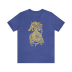 Golden Celtic Dice Dragon Shirt - Heather True Royal / S