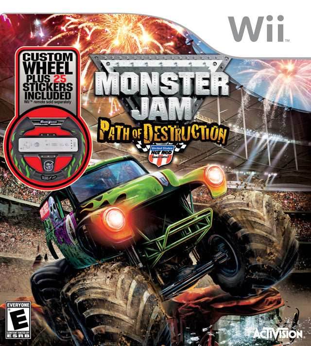 Monster Jam: Path of Destruction with Wheel (Wii) - Game Manual Only