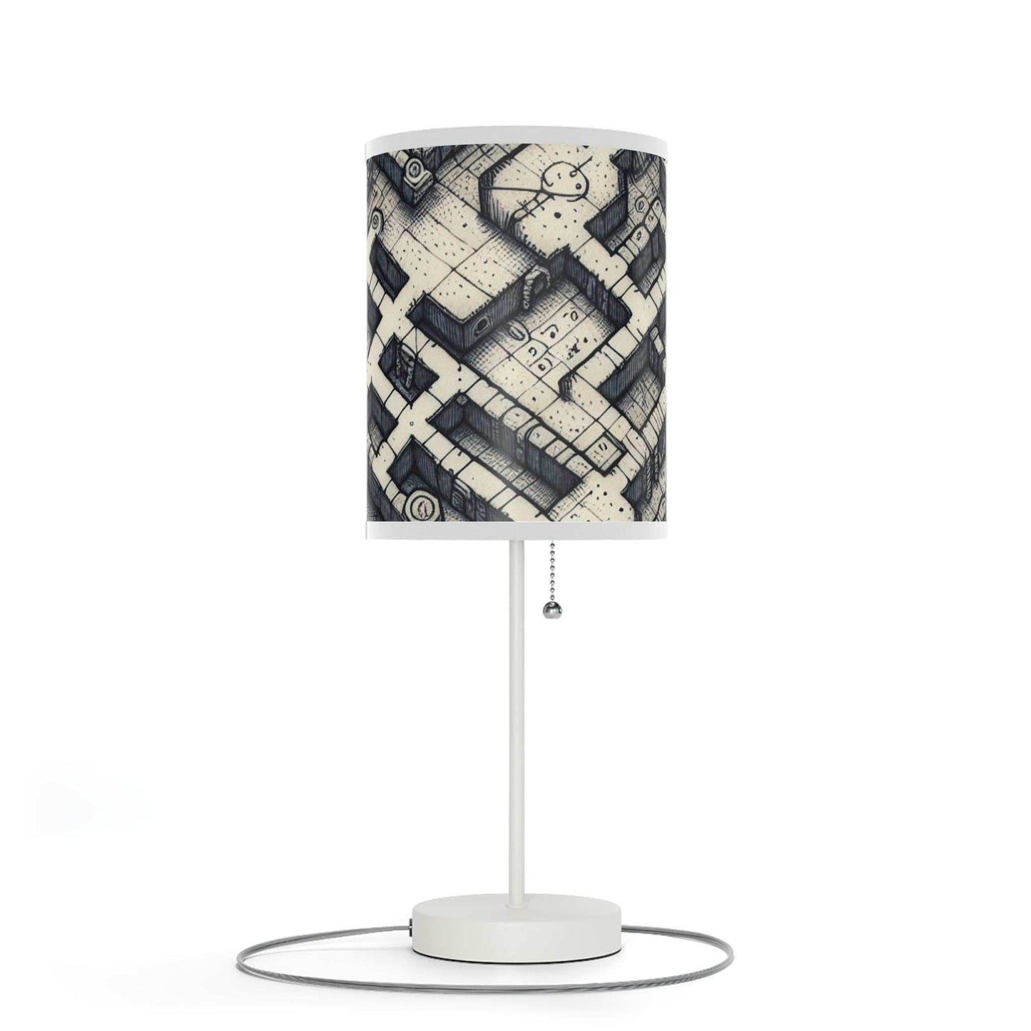 Dungeon map. Lamp on a Stand, US|CA plug - White / Silver / One size