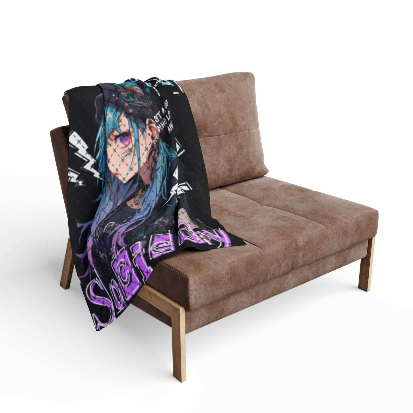 Anime Society Fleece Blanket, Cozy Throw Blanket, Warm Blanket, Gift for Anime Lovers, Home Decor, Bedroom Accessories - 30'' × 40''