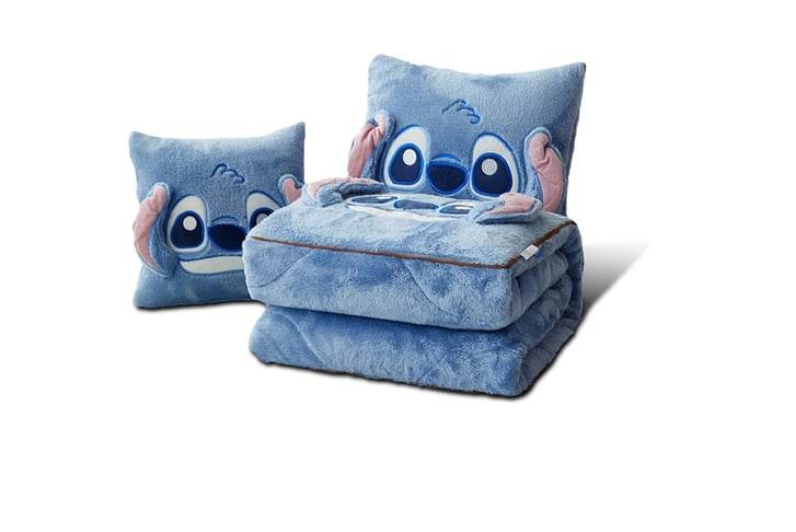2-in-1 Pillow Blanket - Foldable Travel Throw for Couch, Bed & Office