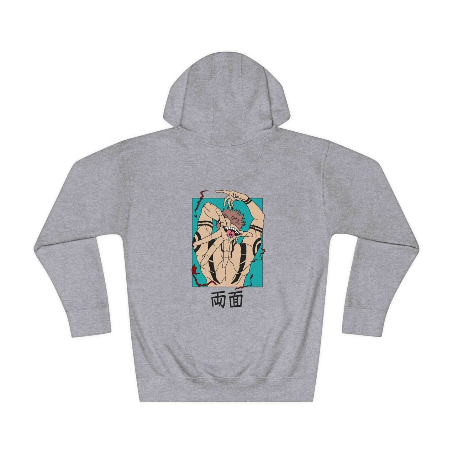 Sukuna x Itadori Premium Unisex Anime Manga Hoodie - Carbon Grey / S