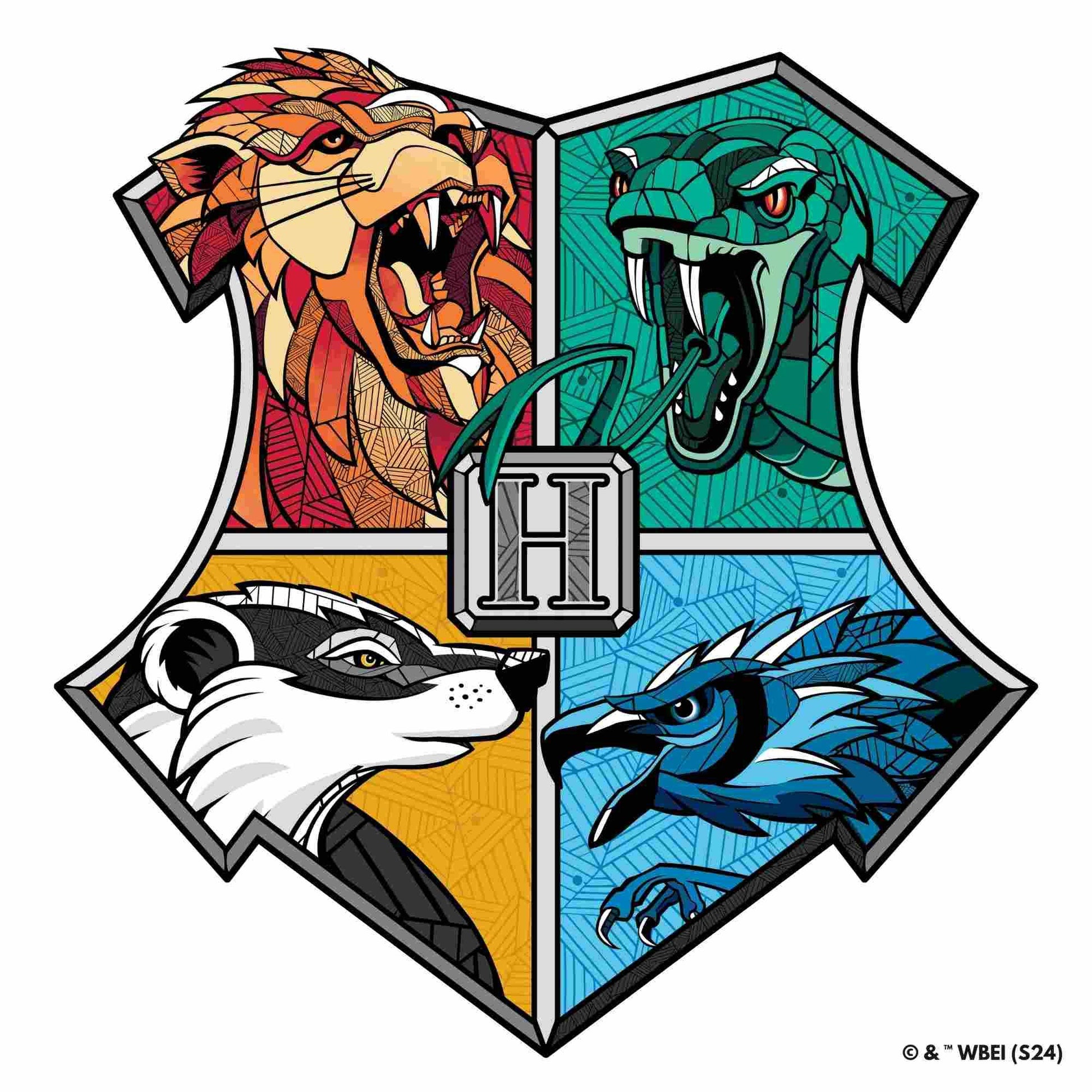 Harry Potter - Hogwarts House Prides Wooden Jigsaw Puzzle - A4 + Wooden Gift Box