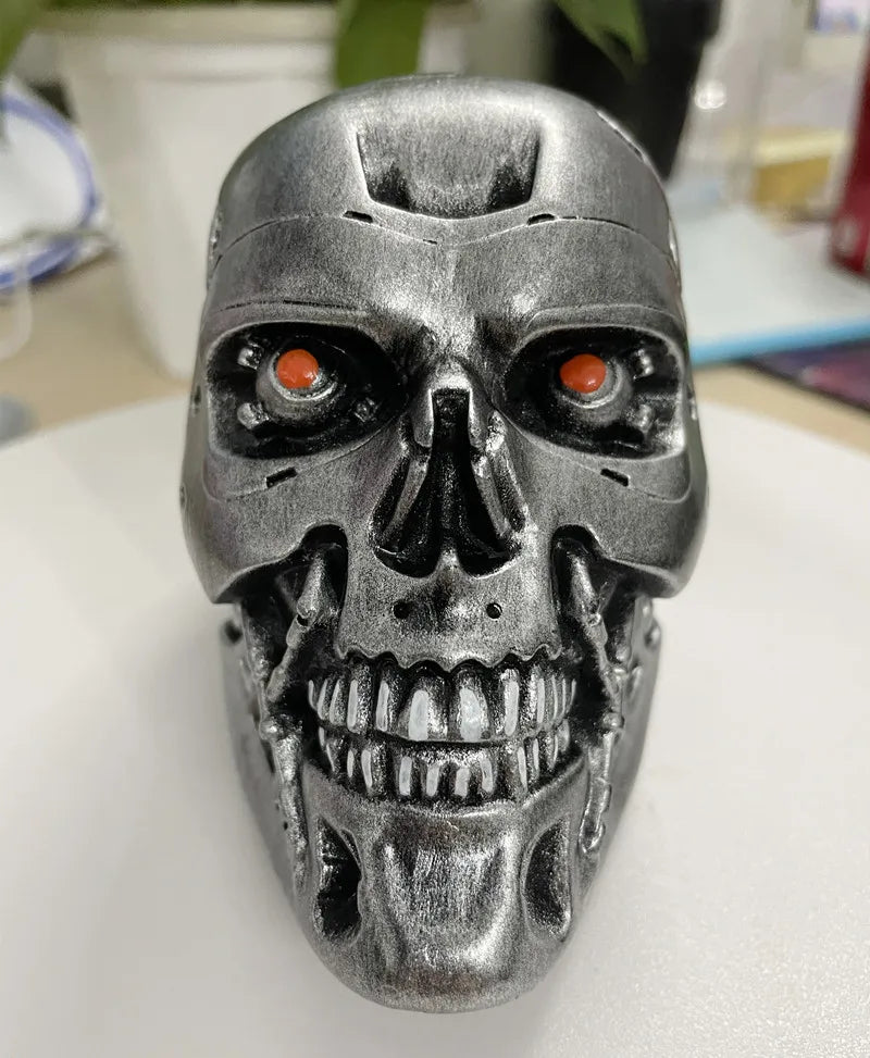 14cm Terminator Skull T800 Arnold Schwarzenegger resin figure statue toy skeleton head Collection model desk decoration