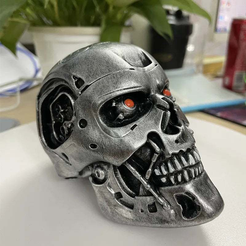 14cm Terminator Skull T800 Arnold Schwarzenegger resin figure statue toy skeleton head Collection model desk decoration