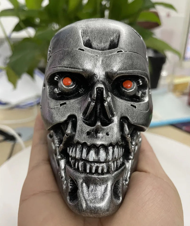 14cm Terminator Skull T800 Arnold Schwarzenegger resin figure statue toy skeleton head Collection model desk decoration