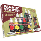 The Army Painter - Warpaint: Fanatic Starter Paint Set (11 colors + 1 brush + 1 miniature)