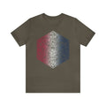 Red, White, and Blue Ombre Ornamental Dice Shirt - Army / S