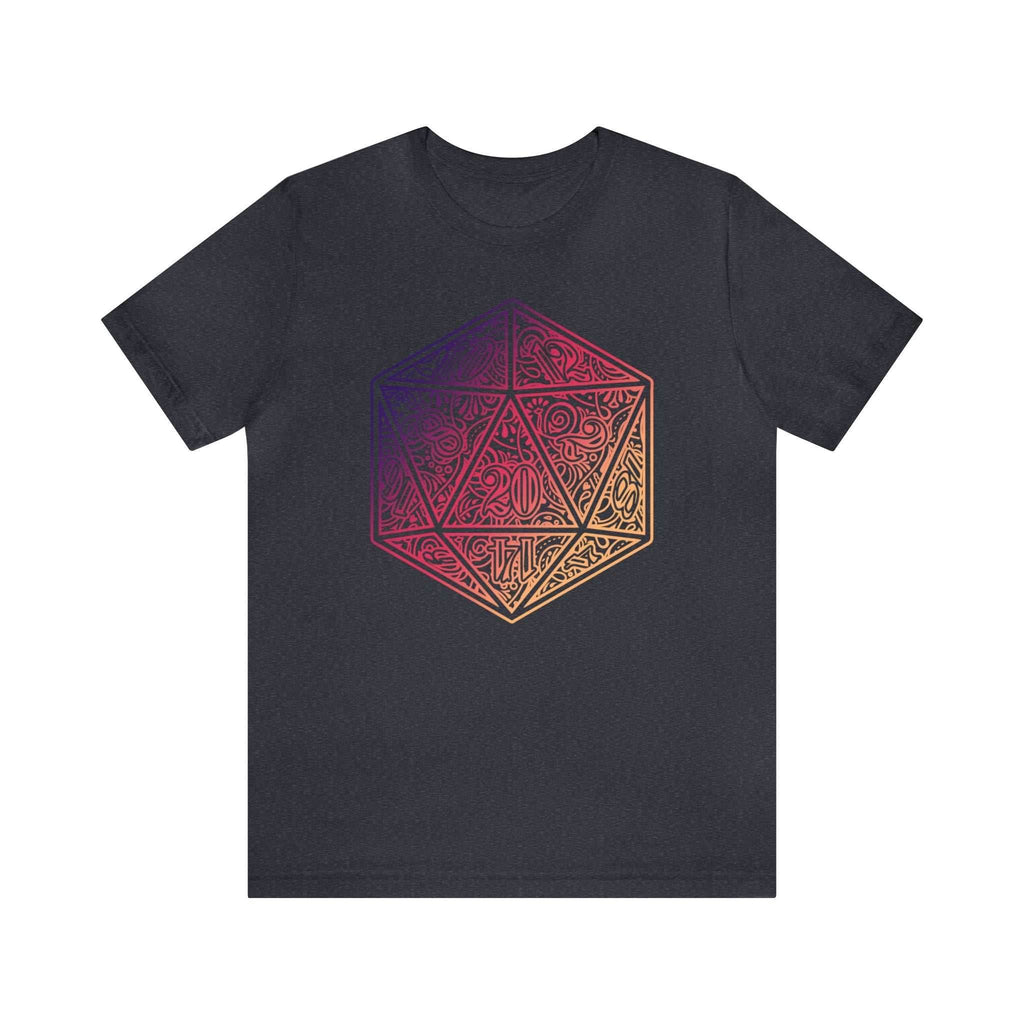 Ombre Ornamental Dice Shirt - Heather Navy / S