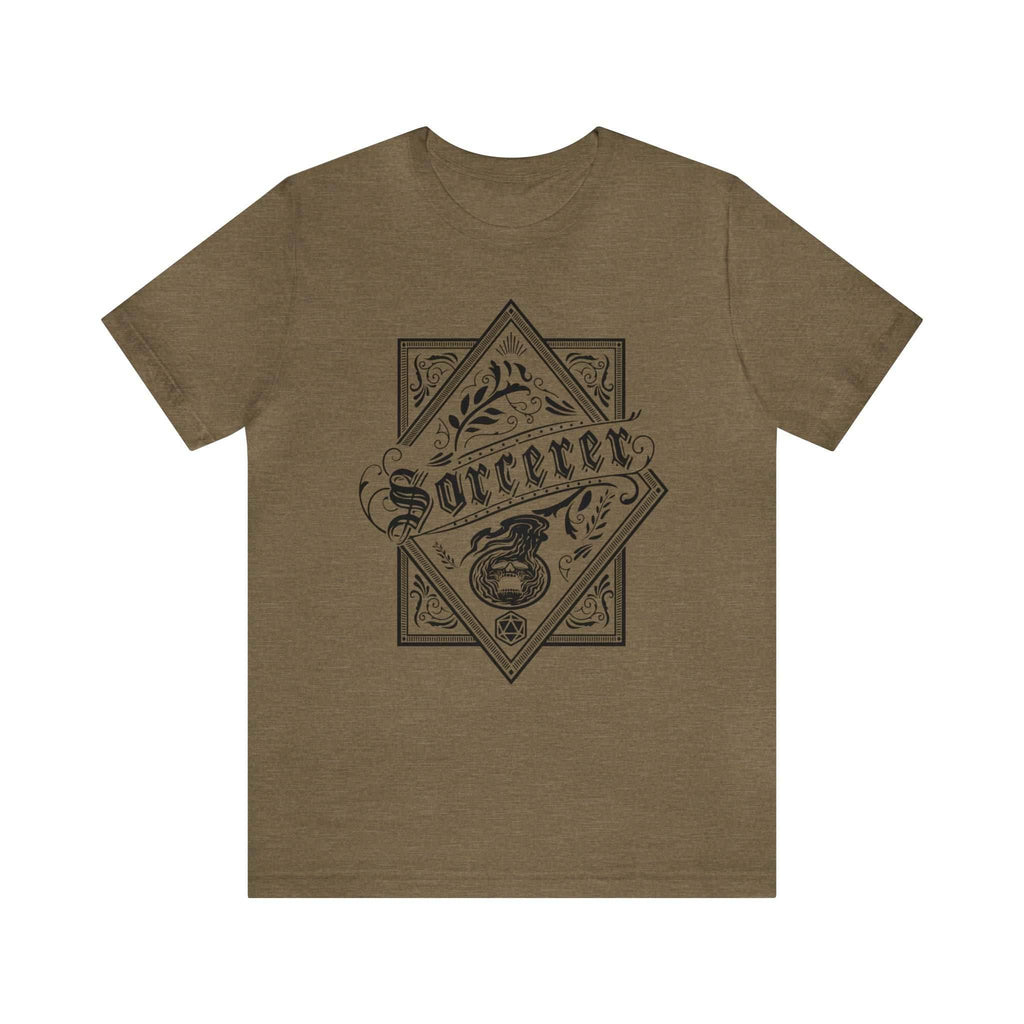 Sorcerer Class Shirt - Heather Olive / S