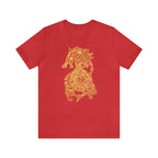 Golden Celtic Dice Dragon Shirt - Heather Red / S