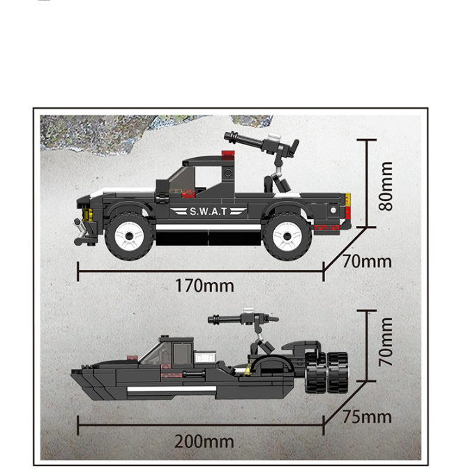 SWAT Rapid Pick Up Truck / Patrol Boat - Mil-Blox