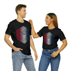 Red, White, and Blue Ombre Ornamental Dice Shirt - Army / S