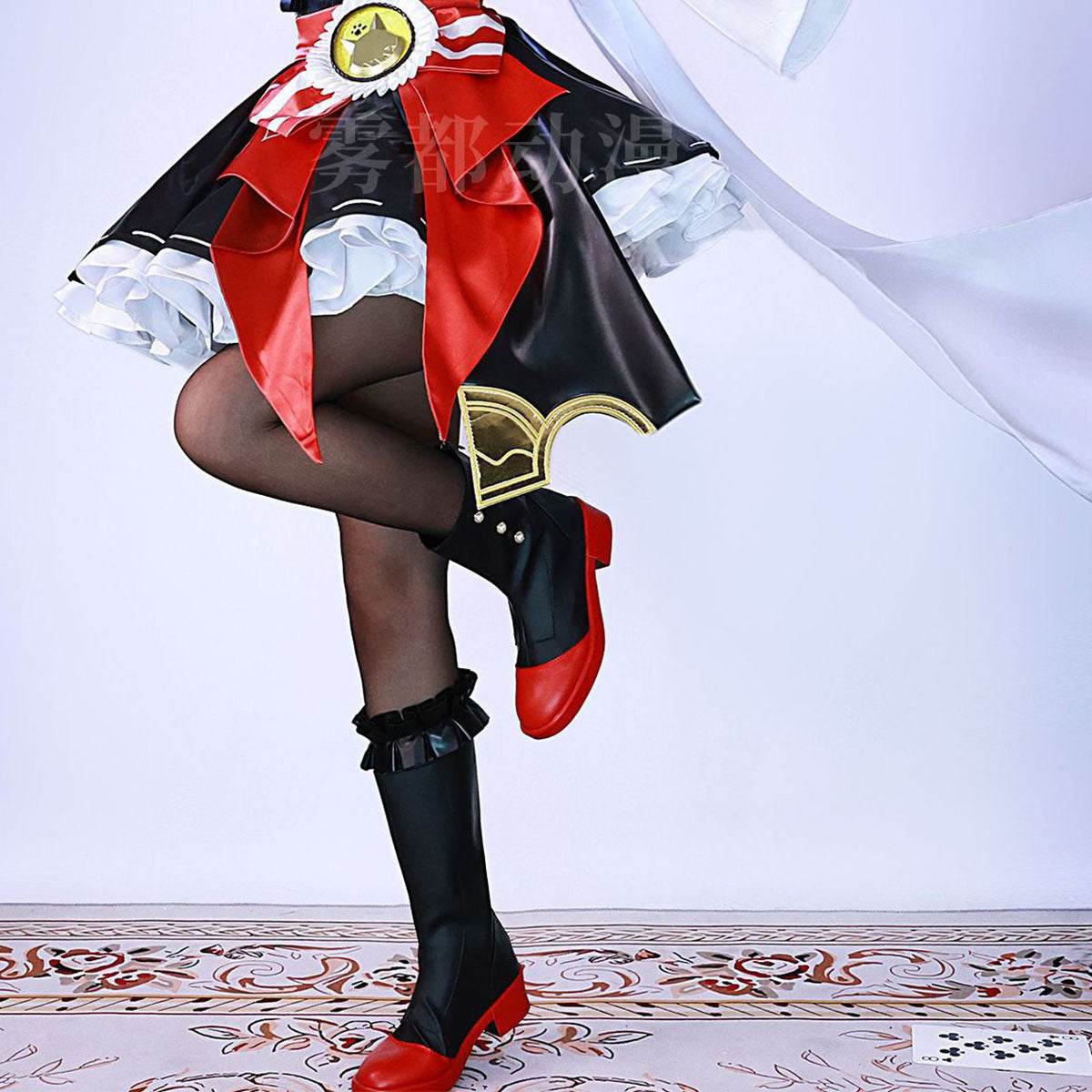 Genshin Impact Linkage Linneline Nite Kentucky Fried Chicken cos clothes KFC animation game cosplay clothes matching shoes - KFC Lynette shoes / 36