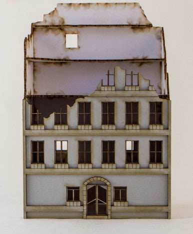 15mm Damaged European Building (Matboard) - 15MCSS100-D - 