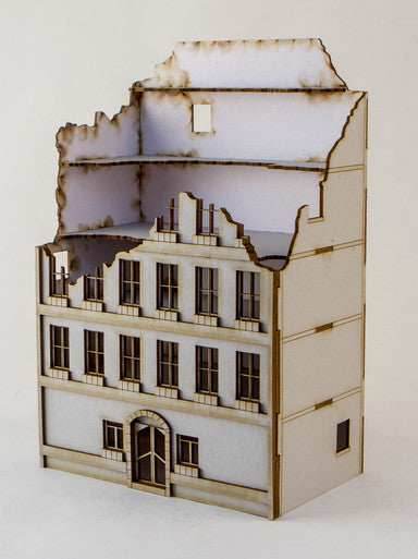 15mm Damaged European Building (Matboard) - 15MCSS100-D - 