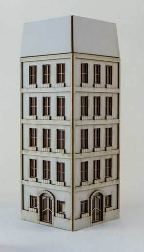 15mm European City Corner Building (Matboard) - 15MCSS115 - 