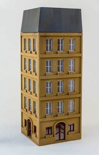 15mm European City Corner Building (Matboard) - 15MCSS115 - 