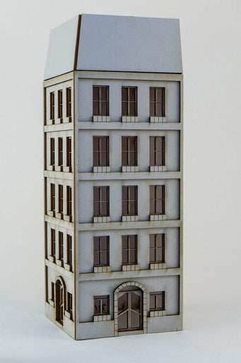 15mm European City Corner Building (Matboard) - 15MCSS115 - 