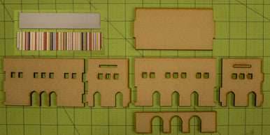 15mm Two Story Building (MDF) - 15MMDF129 - 