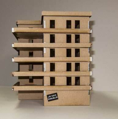 15mm Large Apartment Block (MDF) - 15MMDF152 - 