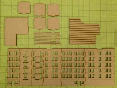 15mm Apartment Block (MDF) - 15MMDF153 - 
