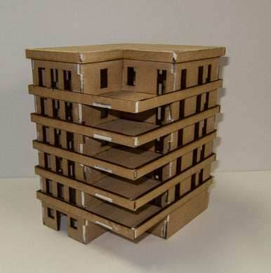 15mm Apartment Block (MDF) - 15MMDF153 - 