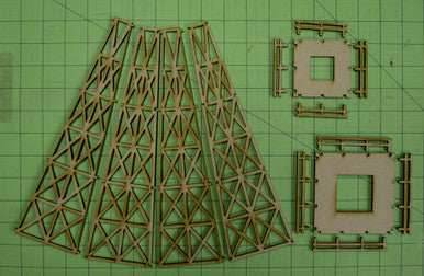 Oil Drilling Tower (Oil Derrick) - MDF - 15MMDF161 - 