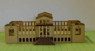 15mm WWII Government Building - Removable Top Floor (MDF) - 15MMDF350-3 - 