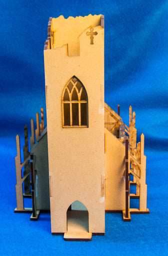 15mm Ruined Church/Cathedral (MDF) - 15MMDF351 - 