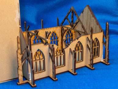 15mm Ruined Church/Cathedral (MDF) - 15MMDF351 - 