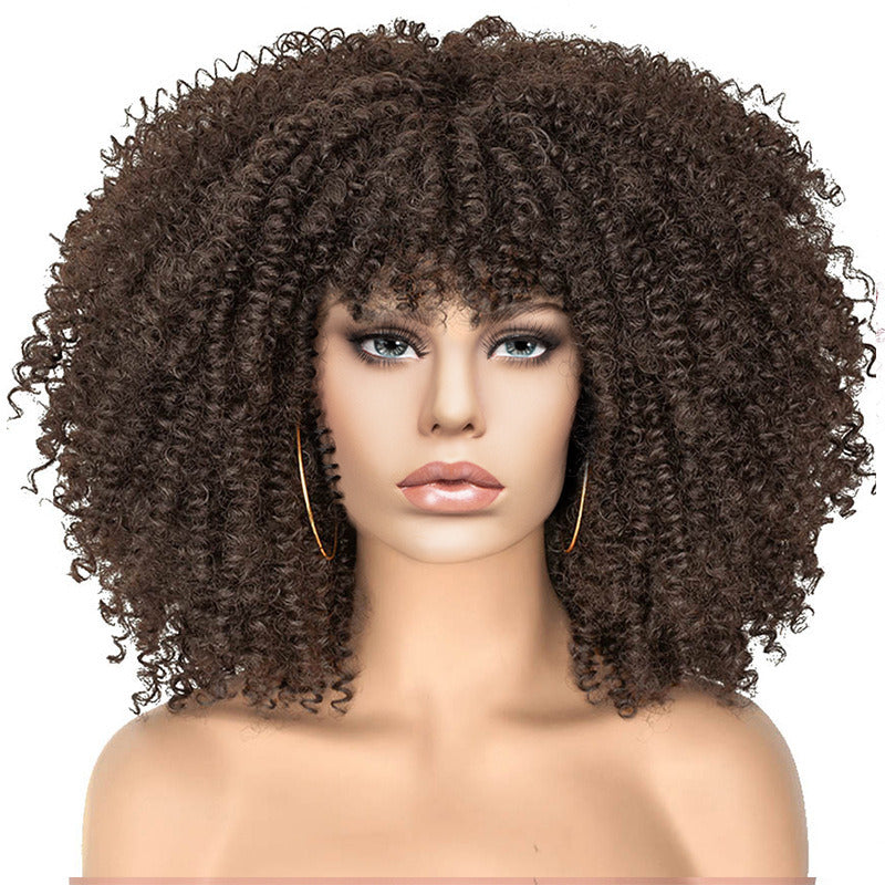 15Inch Curly Wigs for Black Women Afro Bomb Curly Wig