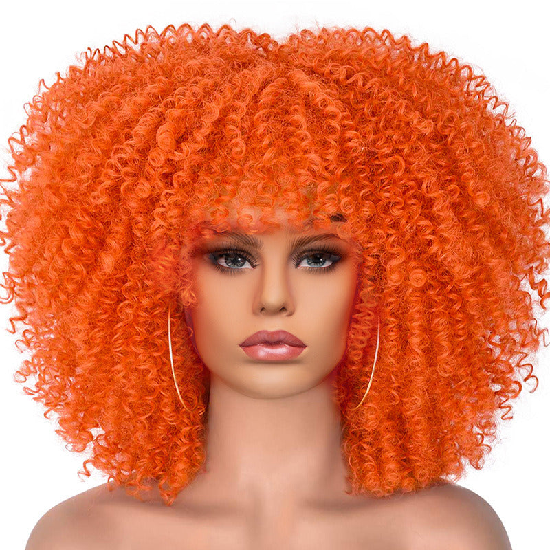 15Inch Curly Wigs for Black Women Afro Bomb Curly Wig