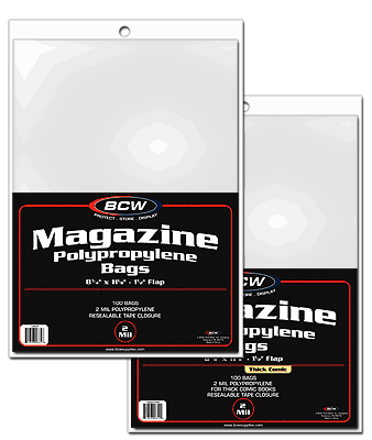 Bolsas para revistas - Tamaño más grueso (paquete de 100)