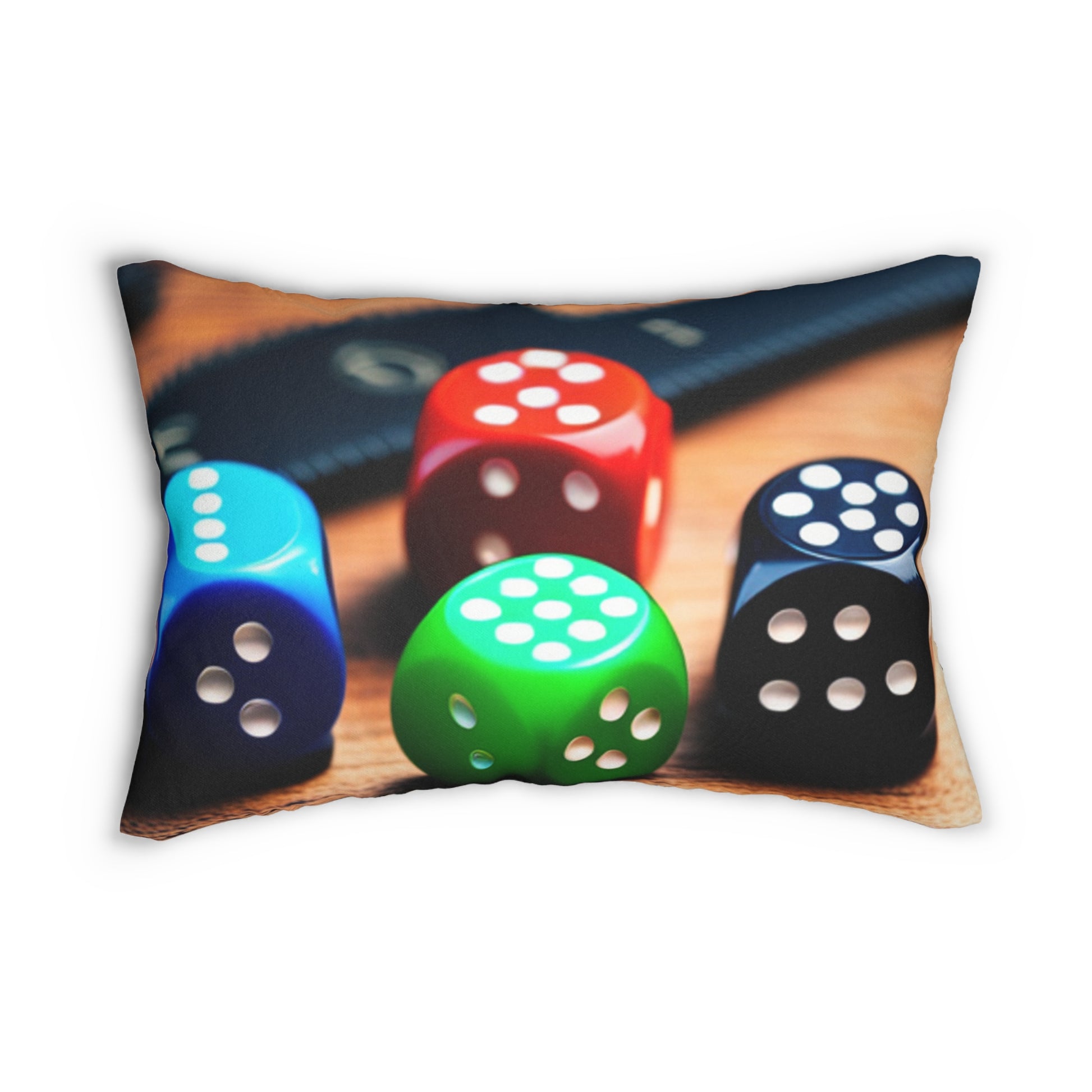 Dungeon Dice 1 Spun Polyester Lumbar Pillow-DungeonDice1