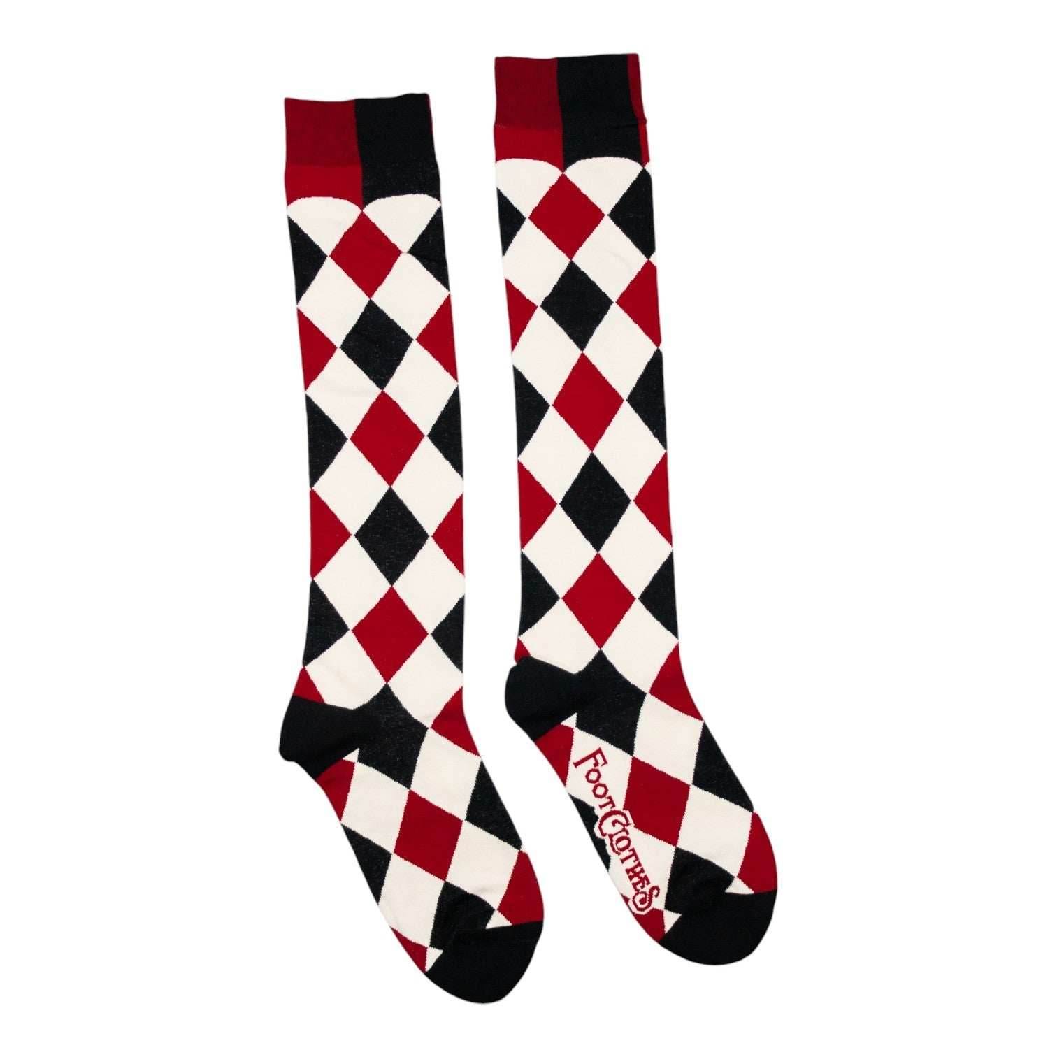 Haunting Harlequin Knee High Socks - 