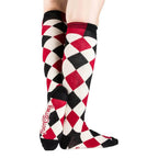 Haunting Harlequin Knee High Socks - 