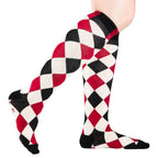 Haunting Harlequin Knee High Socks - 