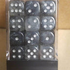Borealis Light Smoke/silver 7-Dice / 16mm / 12mm / 30mm Luminary - 12mm Block