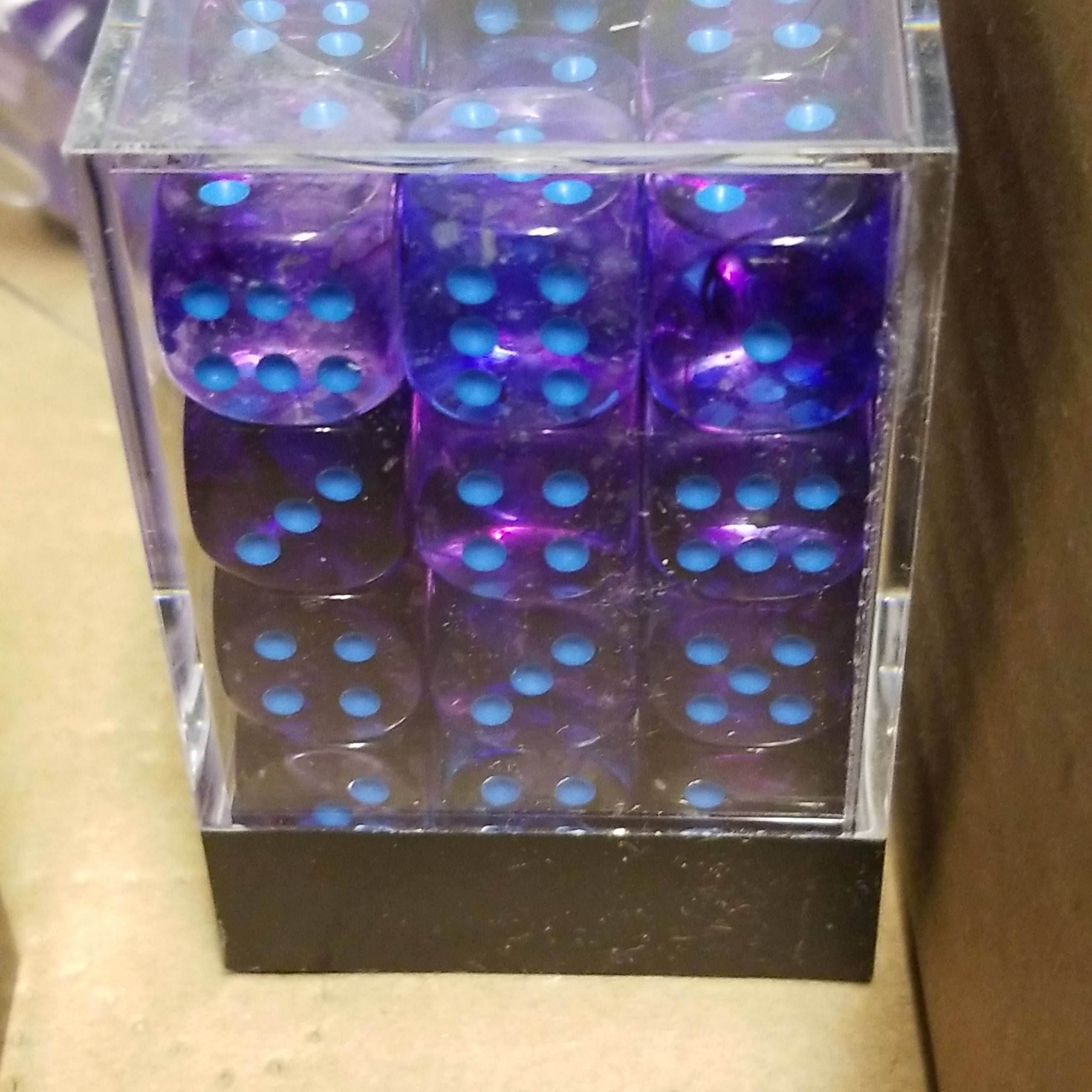 Nebula Nocturnal/blue Luminary 7-Dice/16mm/12mm/30mm/Ten10's - 12mm Block