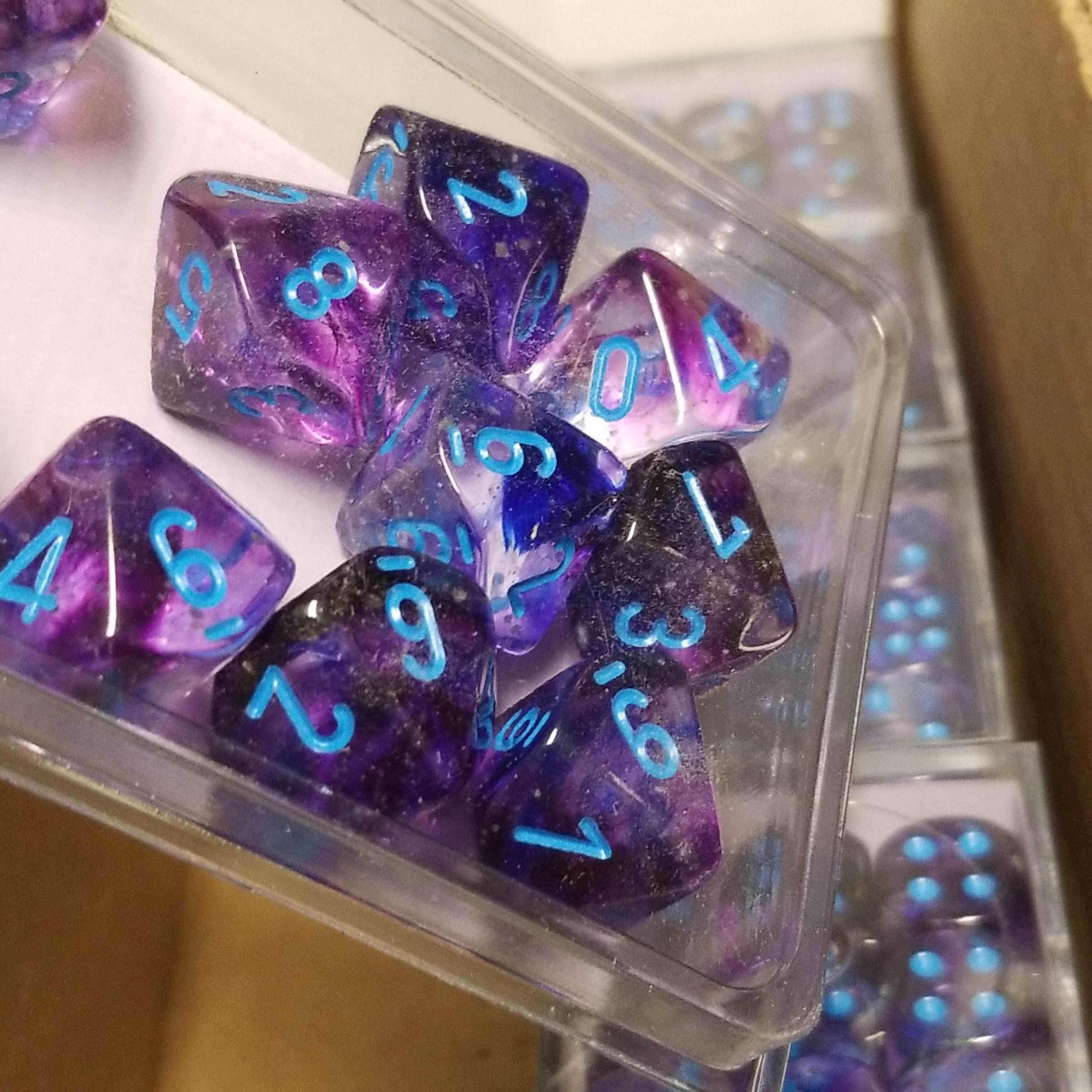 Nebula Nocturnal/blue Luminary 7-Dice/16mm/12mm/30mm/Ten10's - Ten 10's