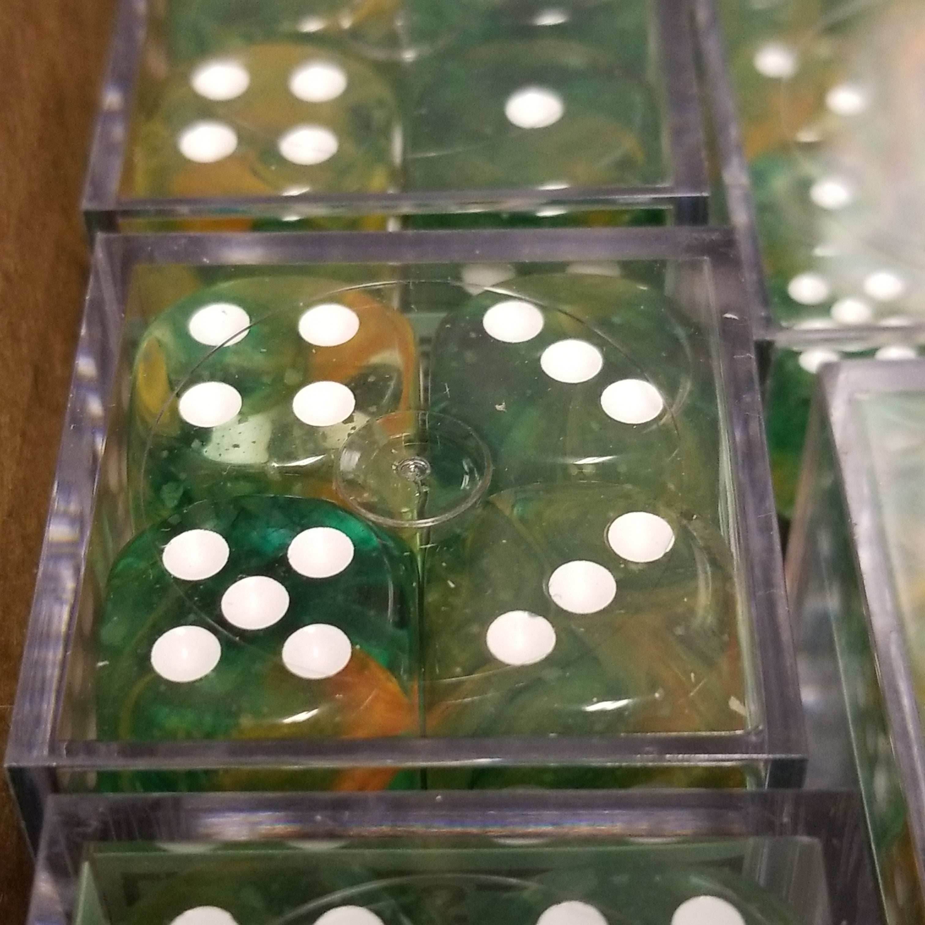 Nebula Spring/white Luminary 7-Dice/16mm/12mm/30mm/Ten10's - 16mm Block