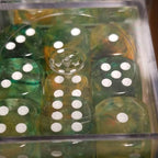 Nebula Spring/white Luminary 7-Dice/16mm/12mm/30mm/Ten10's - 12mm Block