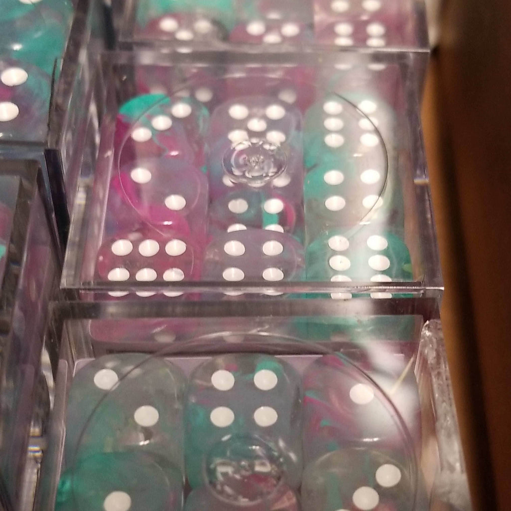Nebula Wisteria Blue/Purple Luminary 7-Dice/16mm/12mm/30mm/Ten10's - 12mm Block