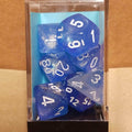 Borealis Sky Blue/white 7-Dice / 16mm / 12mm / 30mm Luminary - 7-Dice